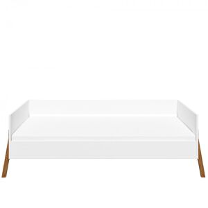 BELLAMY Lotta detská posteľ FARBA: matná biela/drevo, ROZMER PRODUKTU: šírka 80 cm