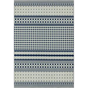 ASIATIC LONDON Alfresco Antibes Blue Cream Geometric - koberec ROZMER CM: 120 x 170