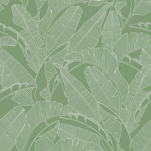 DEKORNIK Classic Big Palm Leaves Green - Tapeta