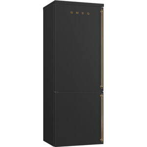 SMEG Coloniale kombinovaná chladnička s mrazákom FA8005LAO5 antracit/mosadz + 5 ročná záruka zdarma