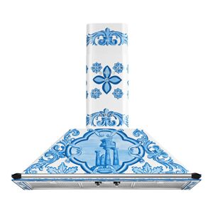 SMEG Dolce&Gabbana odsávač pár KT90DGM biela/modrá + 5 ročná záruka zdarma