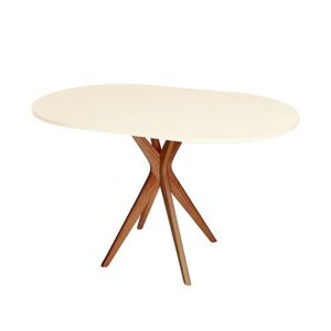 RAGABA Jubi Oval Oak jedálenský stôl FARBA: kriedová biela
