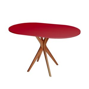 RAGABA Jubi Oval Oak jedálenský stôl FARBA: červená