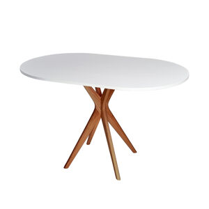 RAGABA Jubi Oval Oak jedálenský stôl FARBA: biela